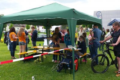 Jugendtag Wiesweiher Pegnitz - Stand des SV Horlach mit Lichtgewehr